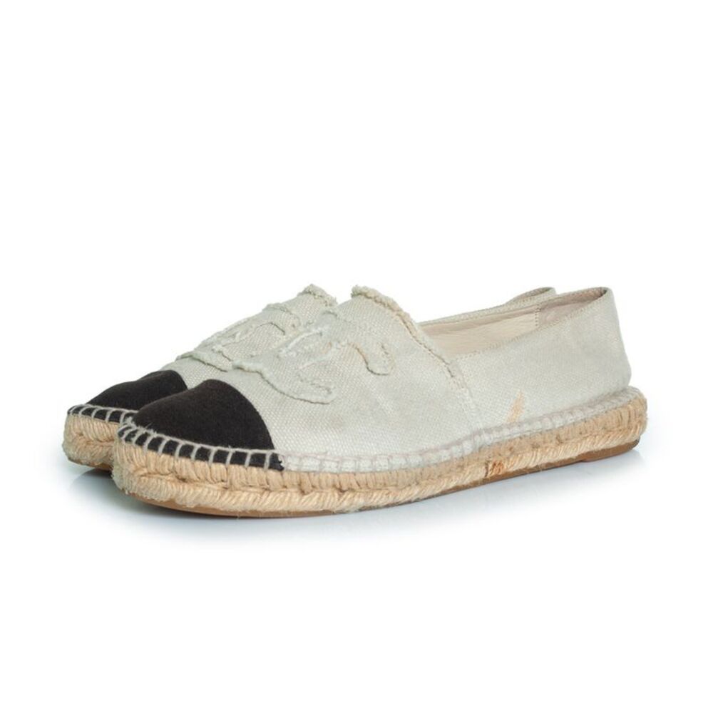 Chanel canvas espadrilles in beige